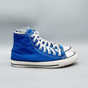 Converse Shoes Mens 7 Womens 9 Blue Canvas Chuck Taylor All Star High Sneakers